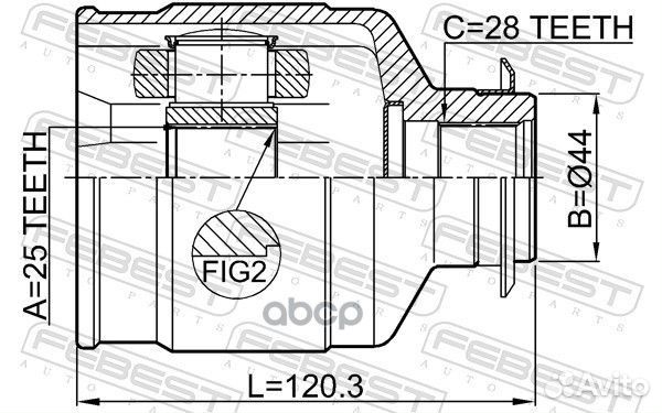 ШРУС внутренний перед лев 1211IX35RH Febest