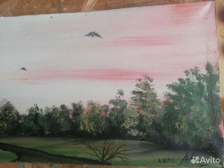 Картина маслом на холсте пейзаж