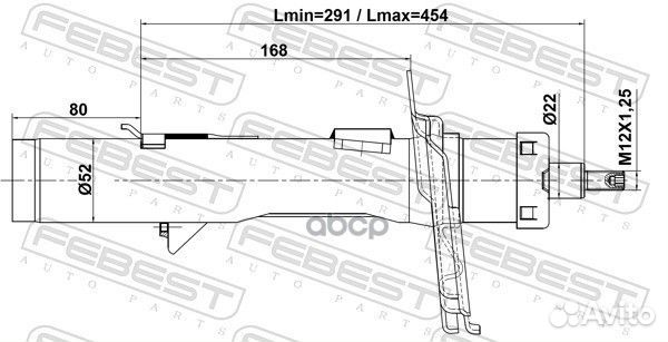 Амортизатор передний правый GAS.twin tube 21110