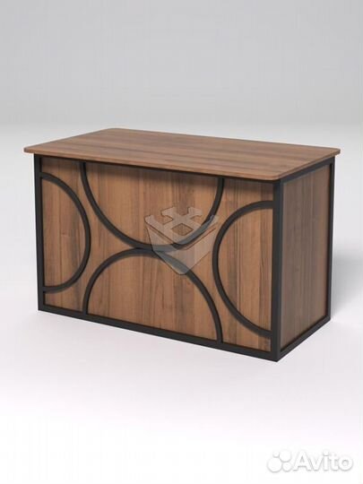 Стол рабочий офисный С-02А (закругленные торцы) &q