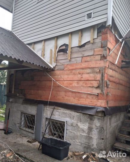 Подъем и замена венцов, ремонт фундамента