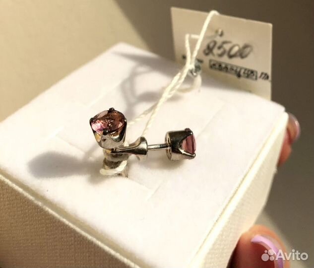 Серьги пусеты серебро 925