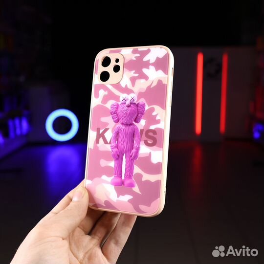 Стеклянные чехлы с принтом на все модели iPhone