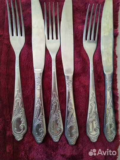 Комплект нож, вилка, 12 ком. СССР