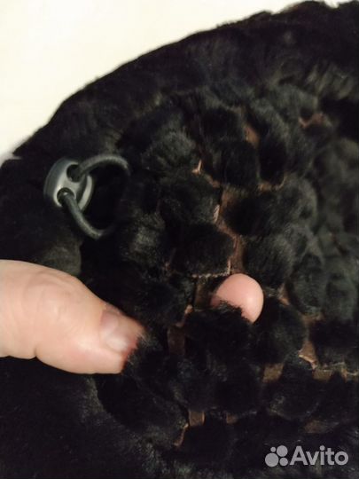 Берет стриженый вязаный мутон 56 размер