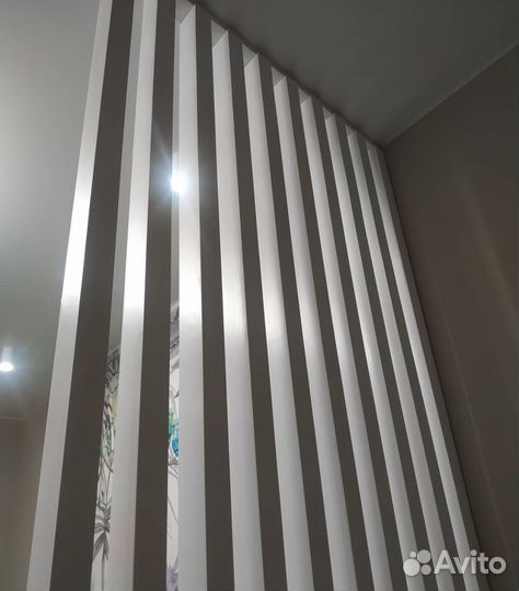 Интерьерные реечные перегородки