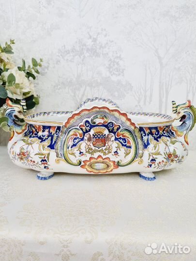 Старинное большое кашпо, жардиньерка. Франция