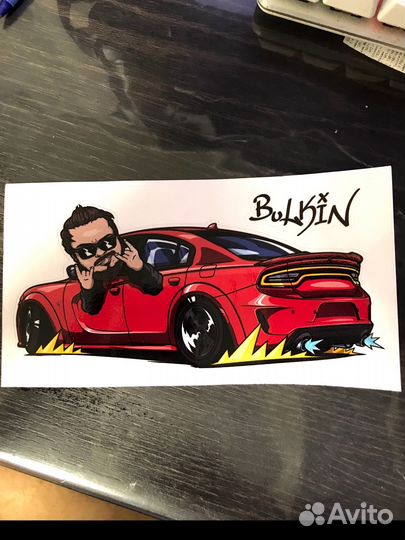 Наклейка Bulkin Dodge Charger
