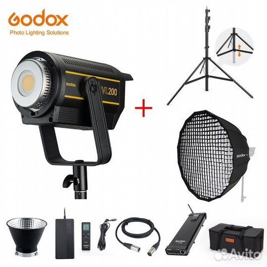 Godox VL200 полный комплект
