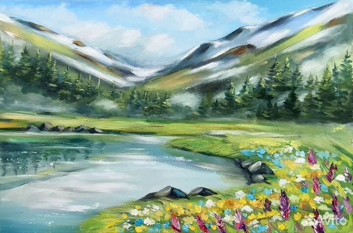 Картина маслом пейзаж 40х60 см