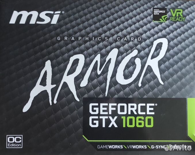 NVidia MSI geforce GTX 1060 3gb