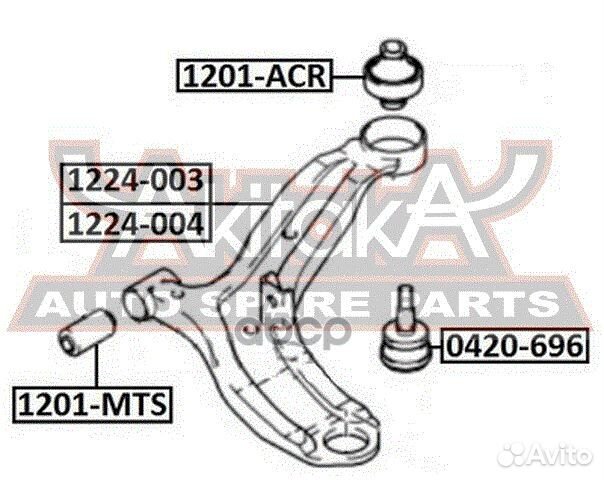 Рычаг передний нижний правый 1224003 asva