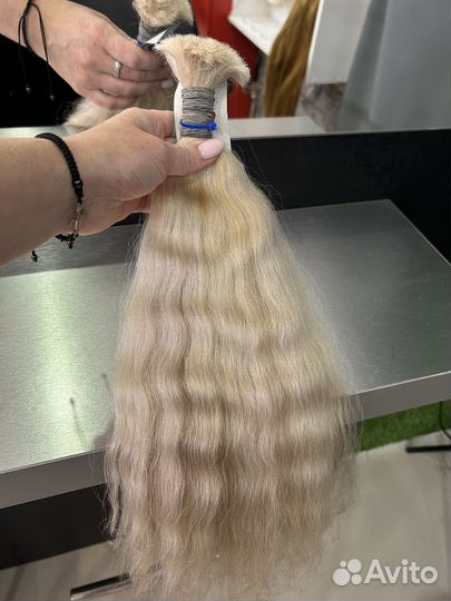 Славянские волосы блонд 50см