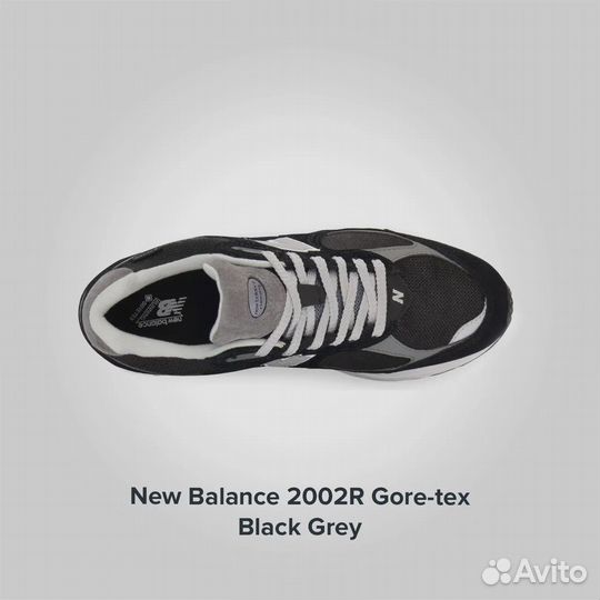 New Balance 2002 R gore TEX Black Grey