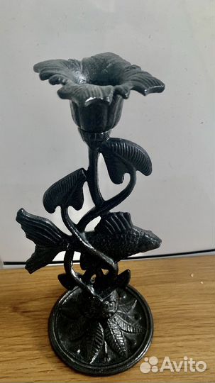 Подсвечник Аквариум Рыбка Касли, литье, 1997г