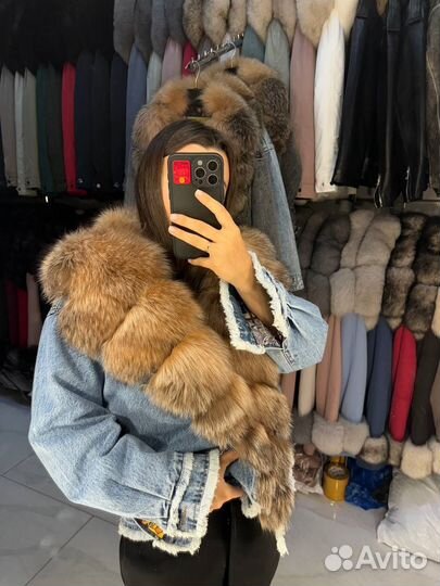 Джинсовка с натуральным мехом premium