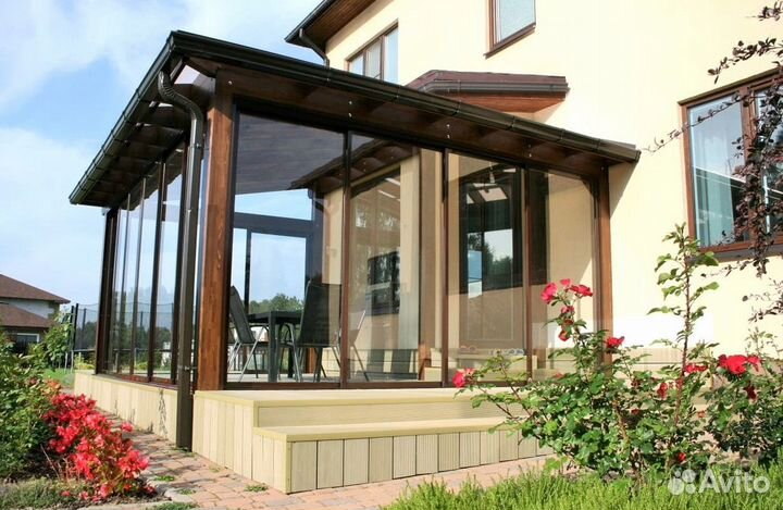 Остекление веранд террас беседок