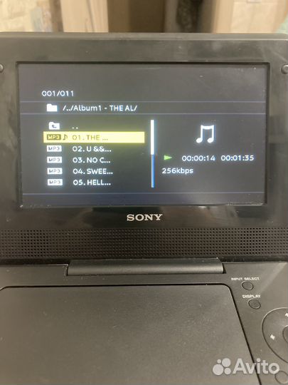 Портативный cd/dvd видеопроигрыватель sony