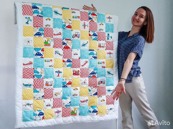 Детское лоскутное одеяло M, пэчворк