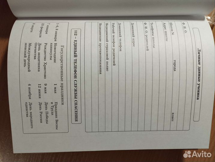 Дневник школьный 1-11 классы