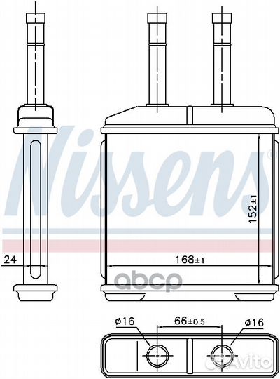 Радиатор отопителя 76506 Nissens