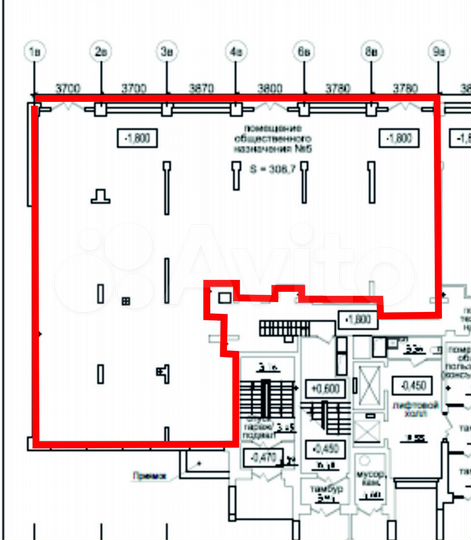 Торговая площадь в Кольцово, 308.6 м²