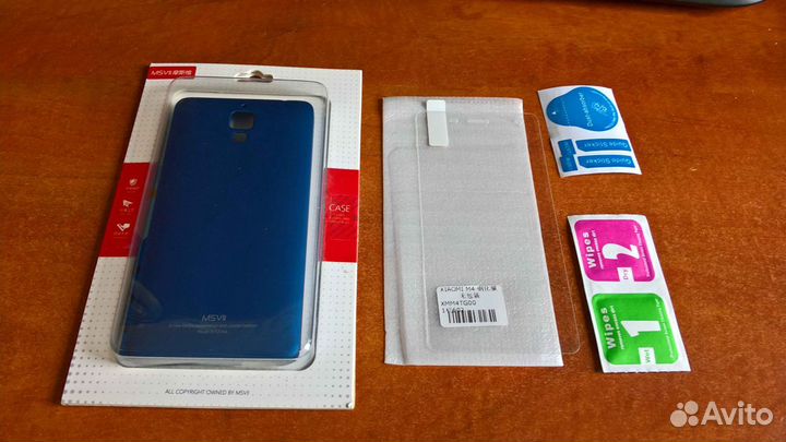 Стекло и чехол msvii для Xiaomi Mi4 m4