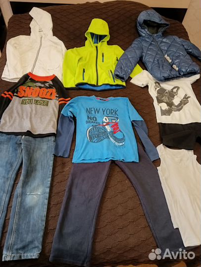Вещи пакетом на мальчика 128 куртка, ветровка