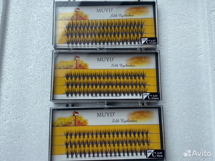 Накладные ресницы пучки