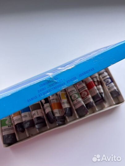 Акварельные краски, винтаж, Нева