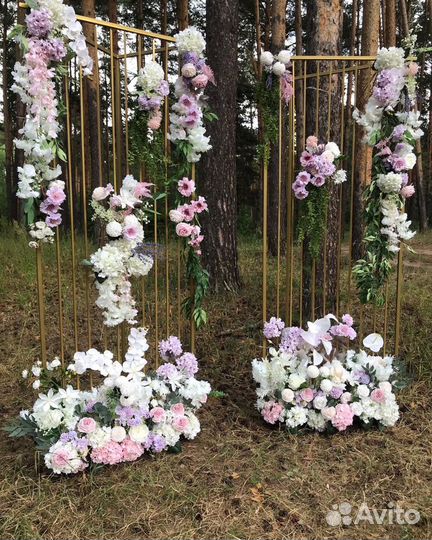 Свадебная арка, оформление зала, фотозона