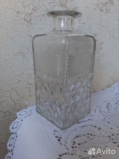 Штоф хрусталь (Италия), ваза винтажная СССР