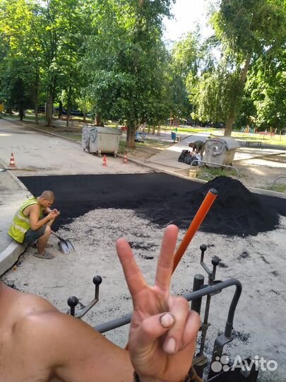 Благоустройство / установка бордюров/ асфальт