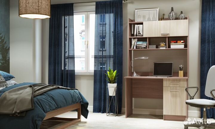 Письменный стол пкс-2 Шимо тёмный/шимо светлый