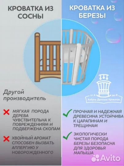 Кровать для новорожденных на колесах