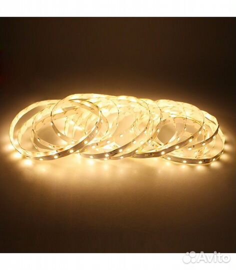 Светодиодная лента 2835, 12В, IP33.Теплый белый