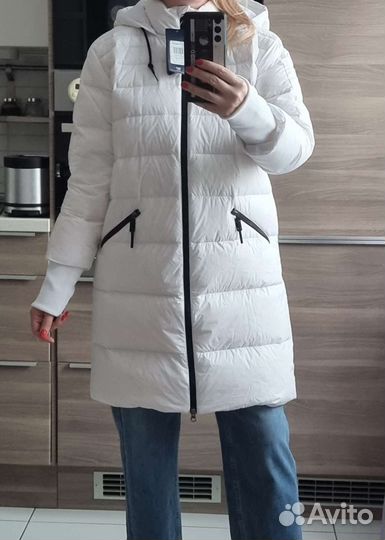 Пуховик Reebok оригинал пух перо зимний белый