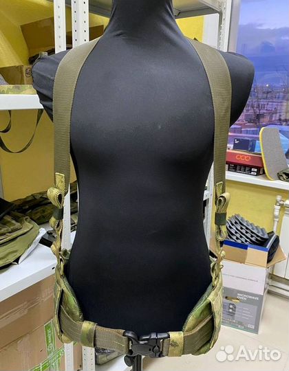 Боевой пояс с баллистическим пакетом и лямками Бр1