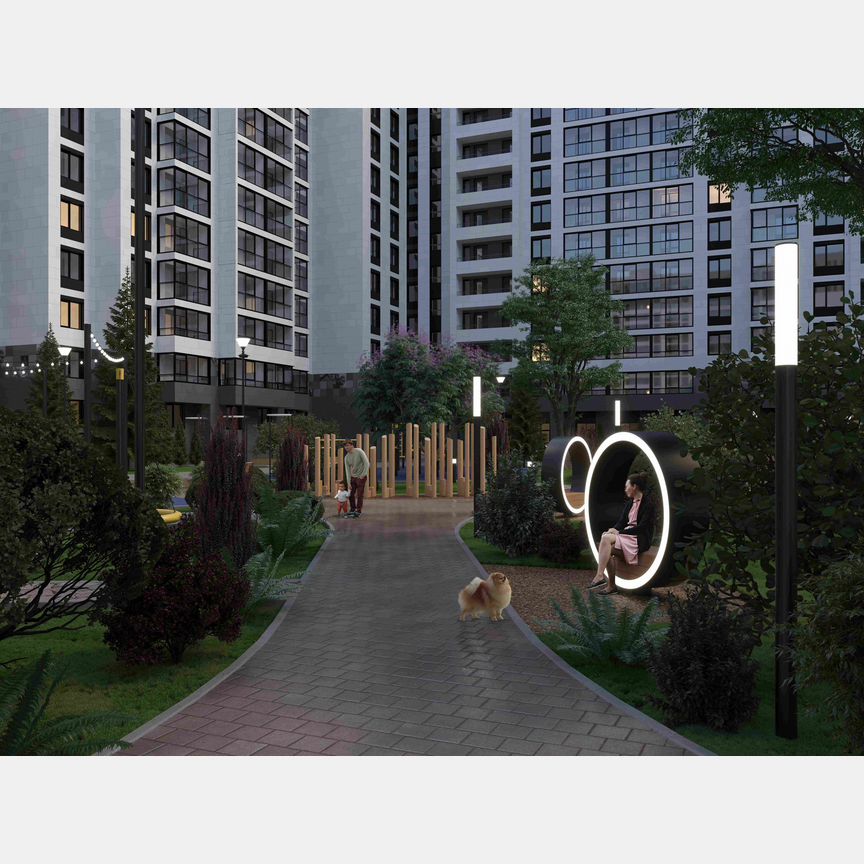 2-к. квартира, 75,1 м², 9/16 эт.