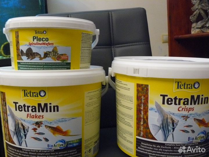 Корм TetraMin Crisps, Flakes и Pleco spirulina