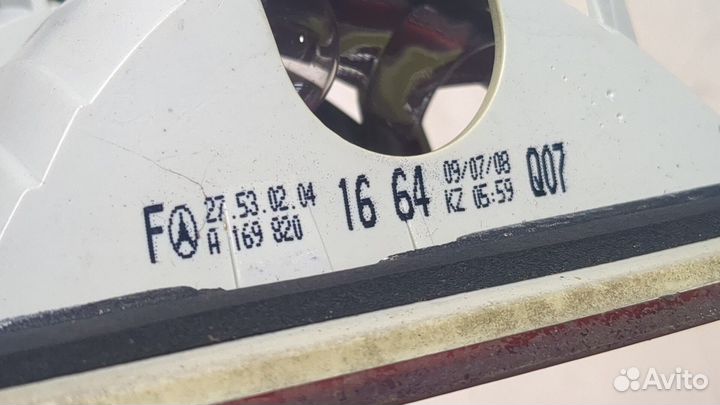 Фонарь крышки багажника Mercedes B W245, 2009