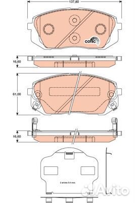 Колодки тормозные hyundai ix35 10/KIA sportage 10