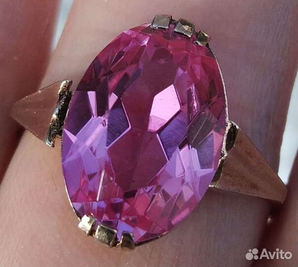 Кольцо винтаж корунд серебро зв 875 пр СССР