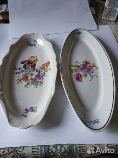 Блюдо сирень дулево СССР