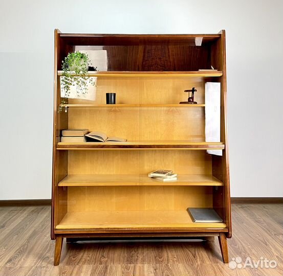 Винтажный книжный шкаф-стеллаж mid century modern