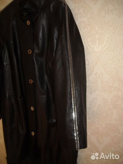 Плащ кожаный