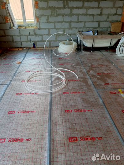 Монтаж теплых водяных полов отопления, сантехник