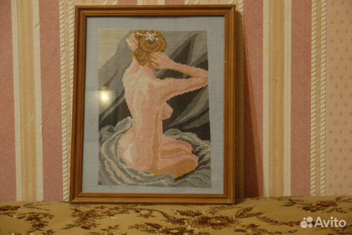 Вышитые картины- дети, влюбленные, женщина