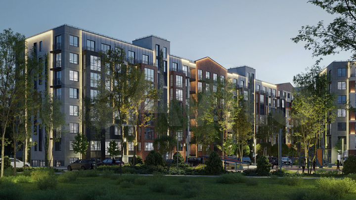 1-к. квартира, 43 м², 2/7 эт.