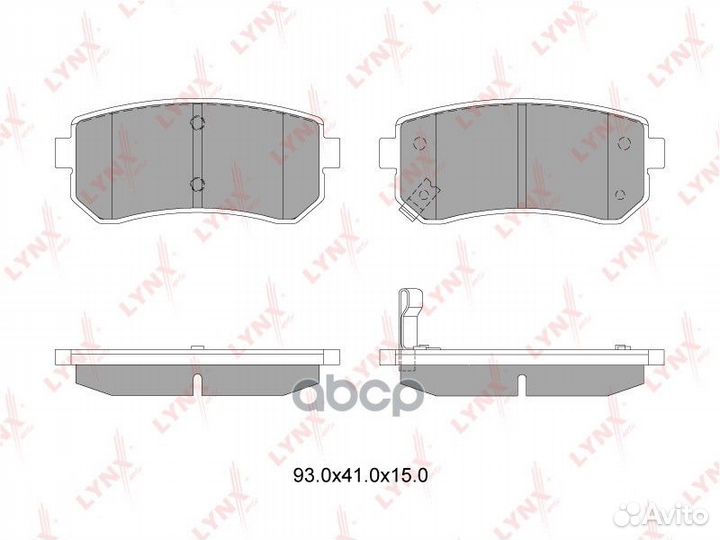 Колодки тормозные дисковые зад BD4407 lynxauto